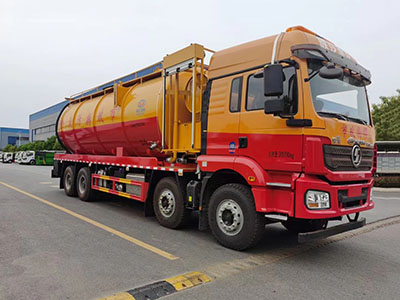 国六陕汽德龙前四后八清洗吸污车