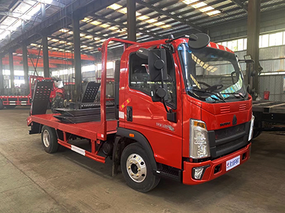 国六重汽豪沃蓝牌平板运输车